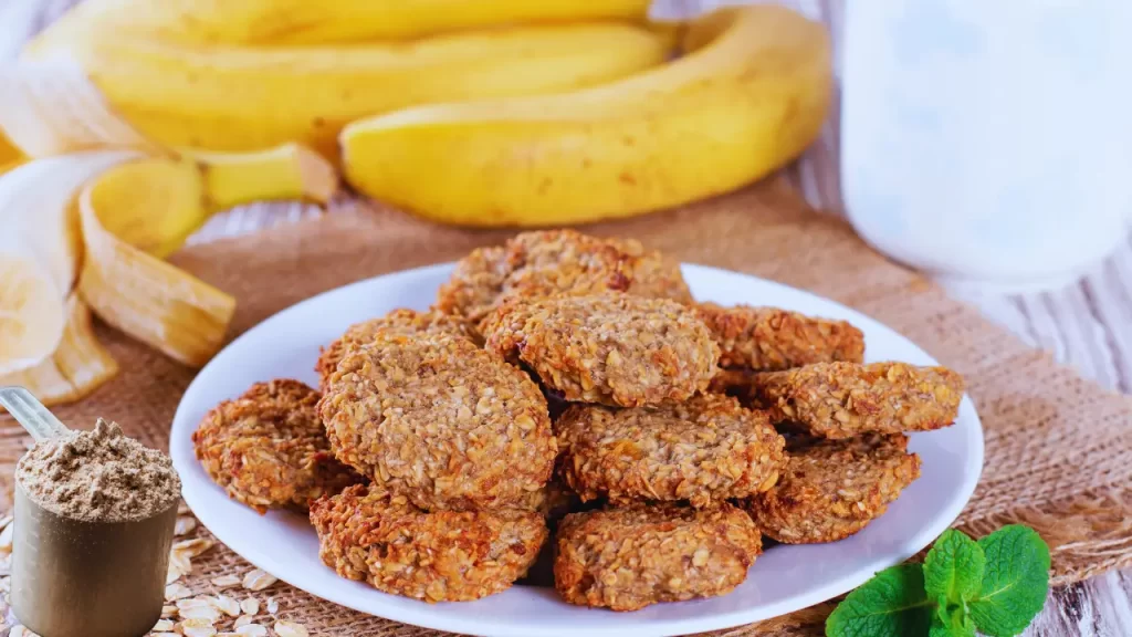 Cookies de banana com whey protein