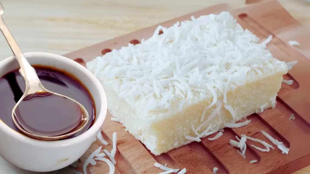 Quadradinho de coco com melado