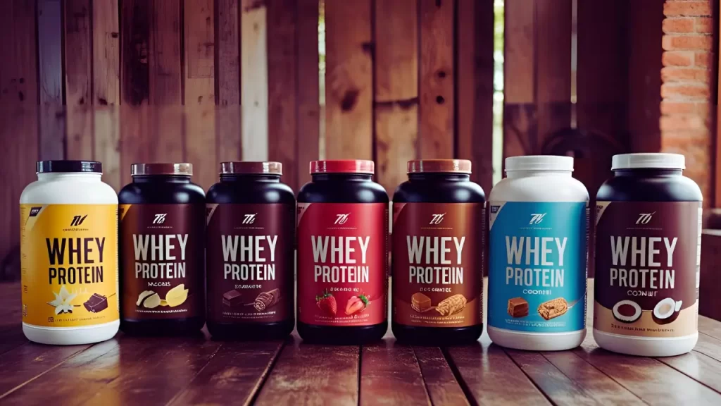Imagem de variações de sabores do whey protein