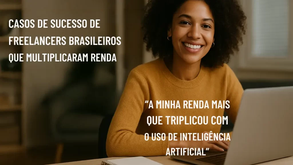 Casos de sucesso de freelancers brasileiros que multiplicaram renda com IA