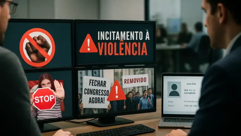 Ilustra a tensão entre censura e liberdade, tema central da discussão.