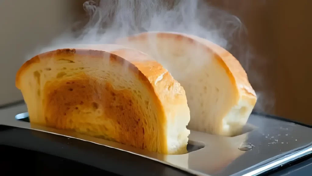 Pão congelado sendo torrado, técnica que reduz o índice glicêmico
