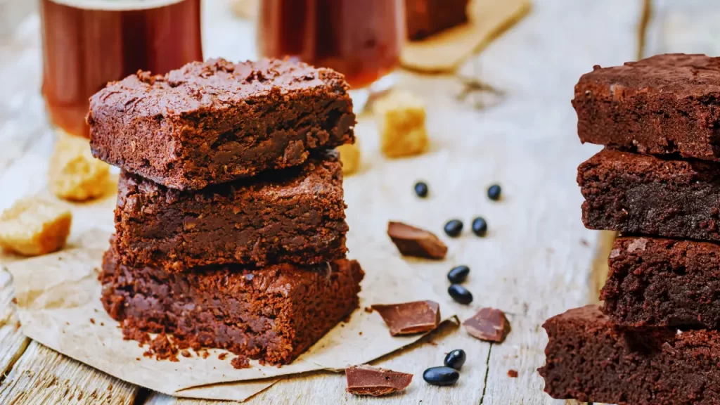 Brownie de chocolate com banana em receitas de chocolate