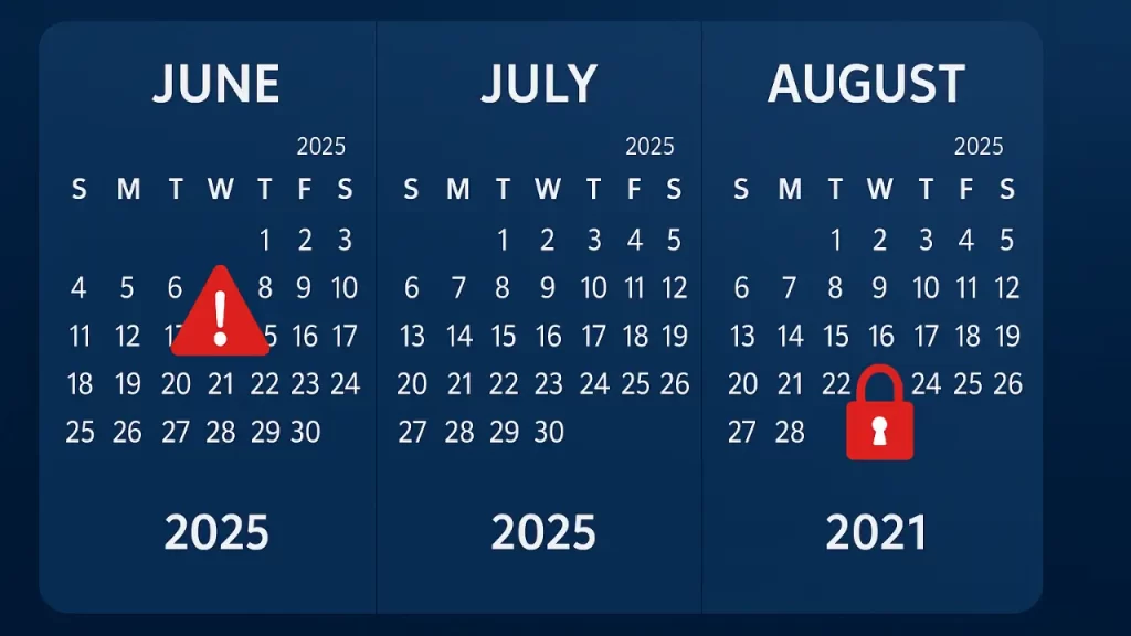 Cronograma da Microsoft com datas-chave da exclusão das senhas do Authenticator