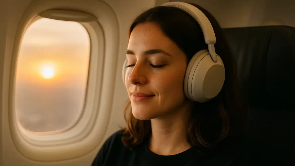 Fones Sony WH‑1000XM6 com cancelamento de ruído adaptativo e 38 horas de bateria