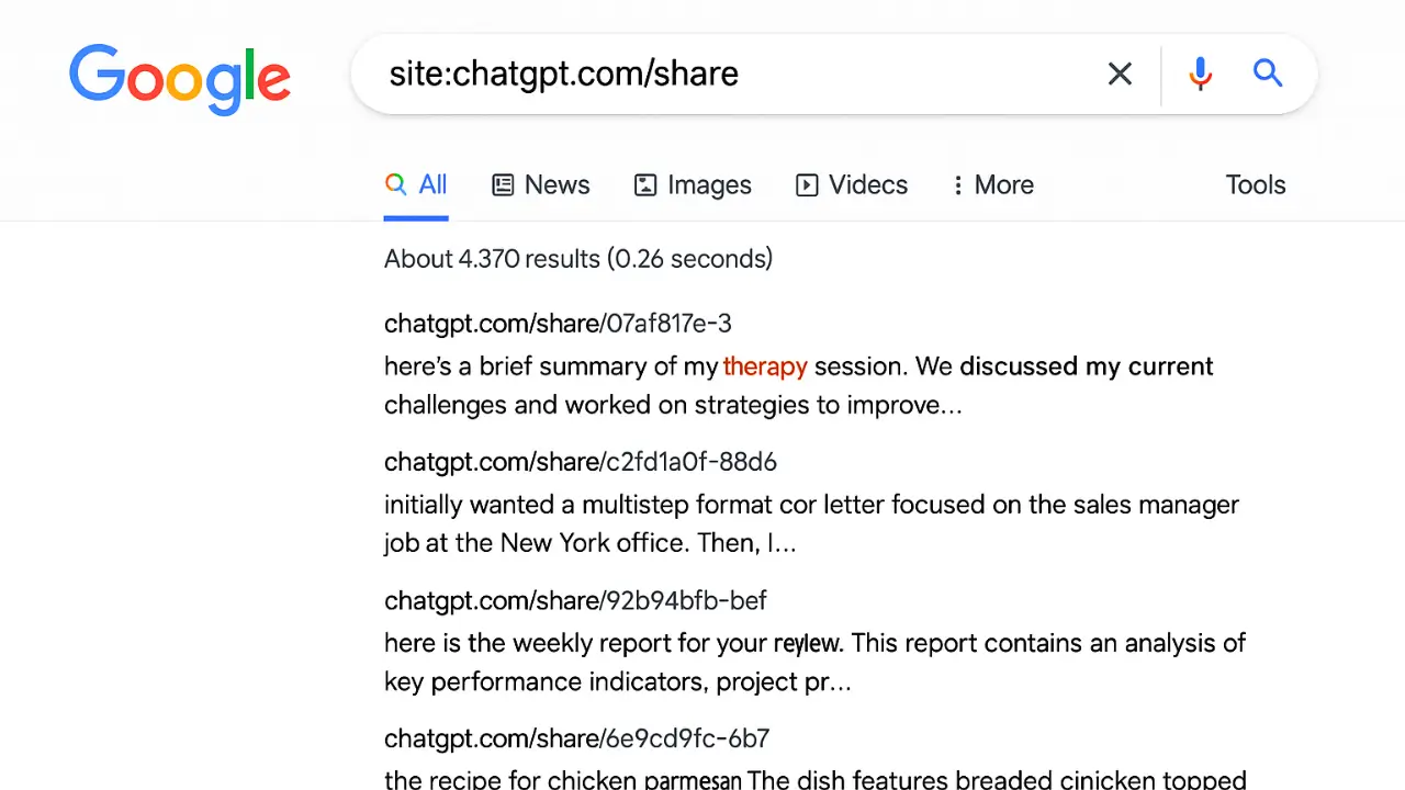 ChatGPT Indexado no Google: OpenAI Remove Função Após Vazamento