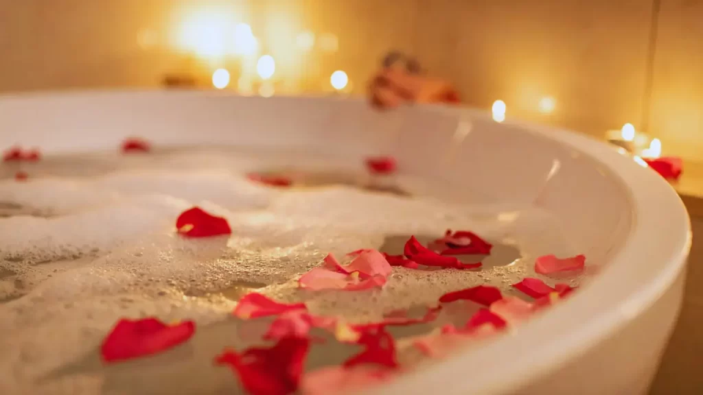 Prática de autocuidado com flores e significado espiritual.