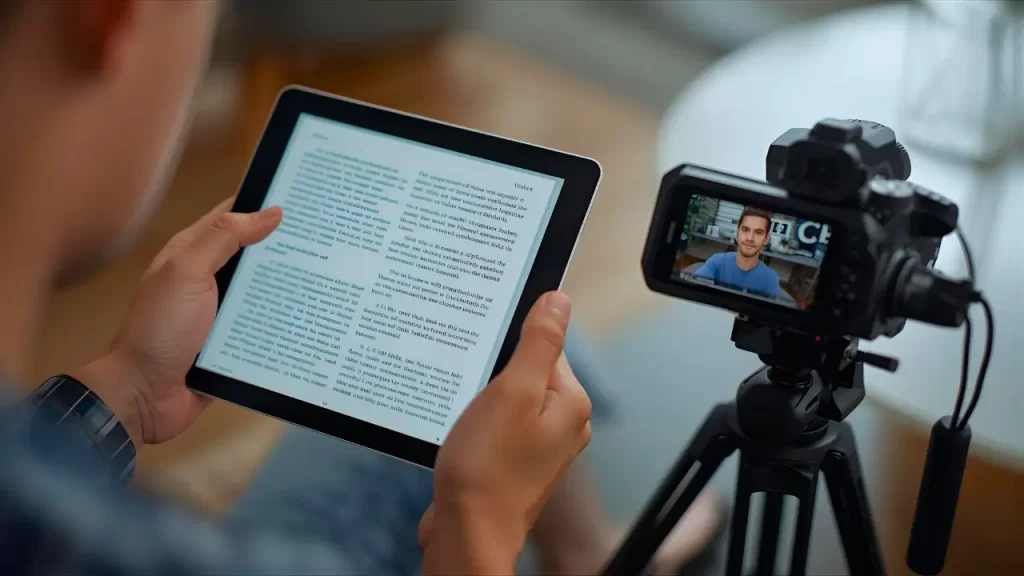 Curso online em vídeo exibido no tablet como exemplo de infoproduto para renda extra