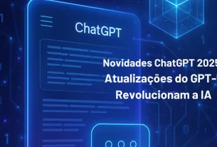 “Interface futurista representando as novidades ChatGPT 2025 com o modelo GPT-5