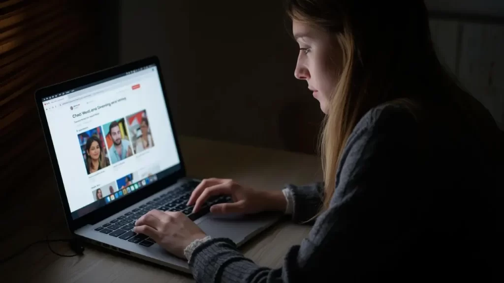 Criador de conteúdo usando o ChatGPT Atlas navegador para pesquisar e escrever artigos.