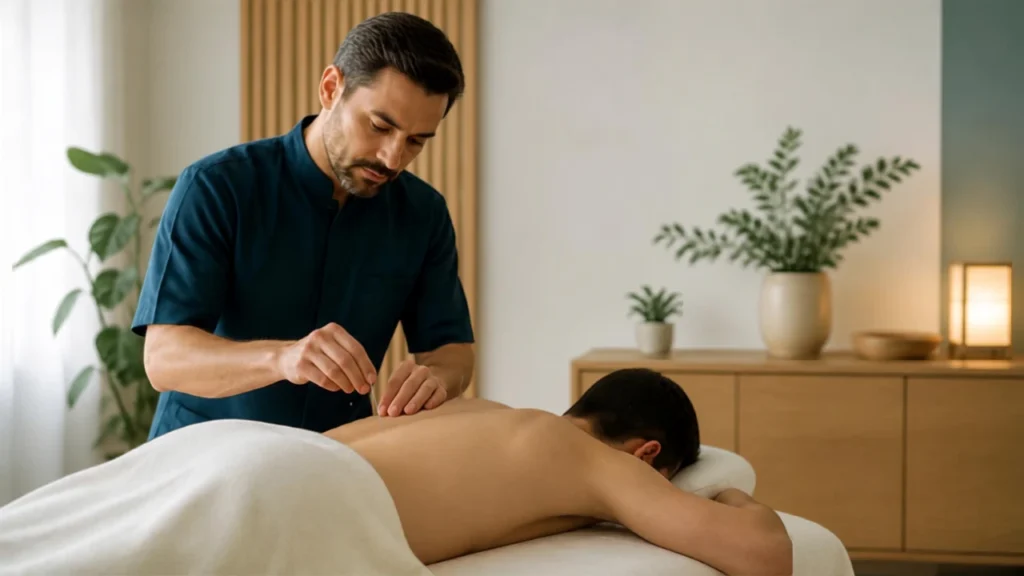 Práticas da Medicina Chinesa: acupuntura.